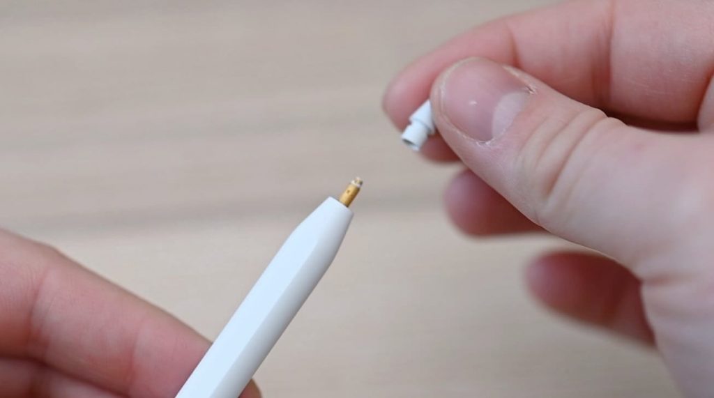 tighten the nib when Apple pencil is not charging 