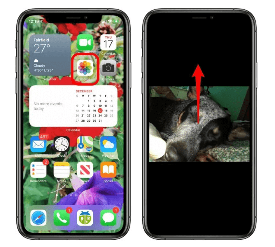 open photos app to create GIF on iPhone 