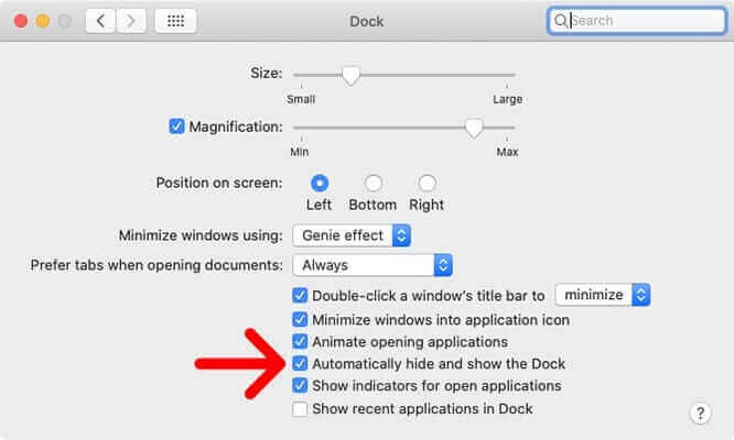 go to apple menu to customize dock on mac 