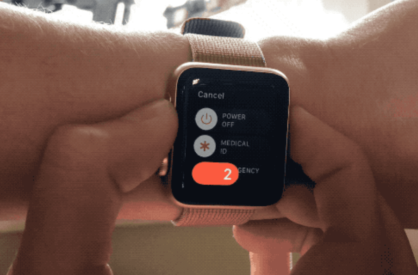 hold the side button to use Emergency SOS on Apple Watch
