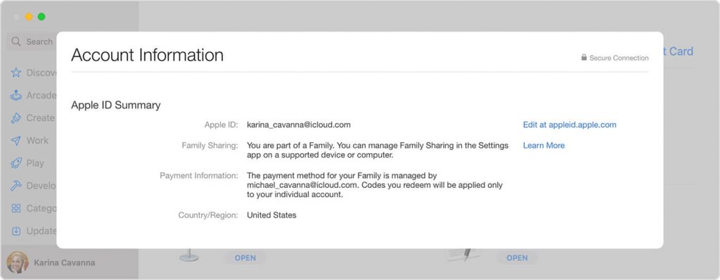use the same apple id for family sharing 