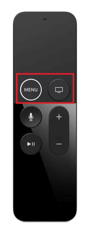 press the tv and menu button to restart the apple tv 