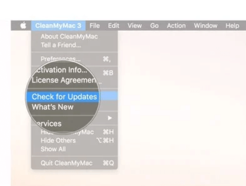 click check for updates option from the screen 