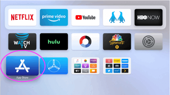 open app store to install netflix on apple tv 