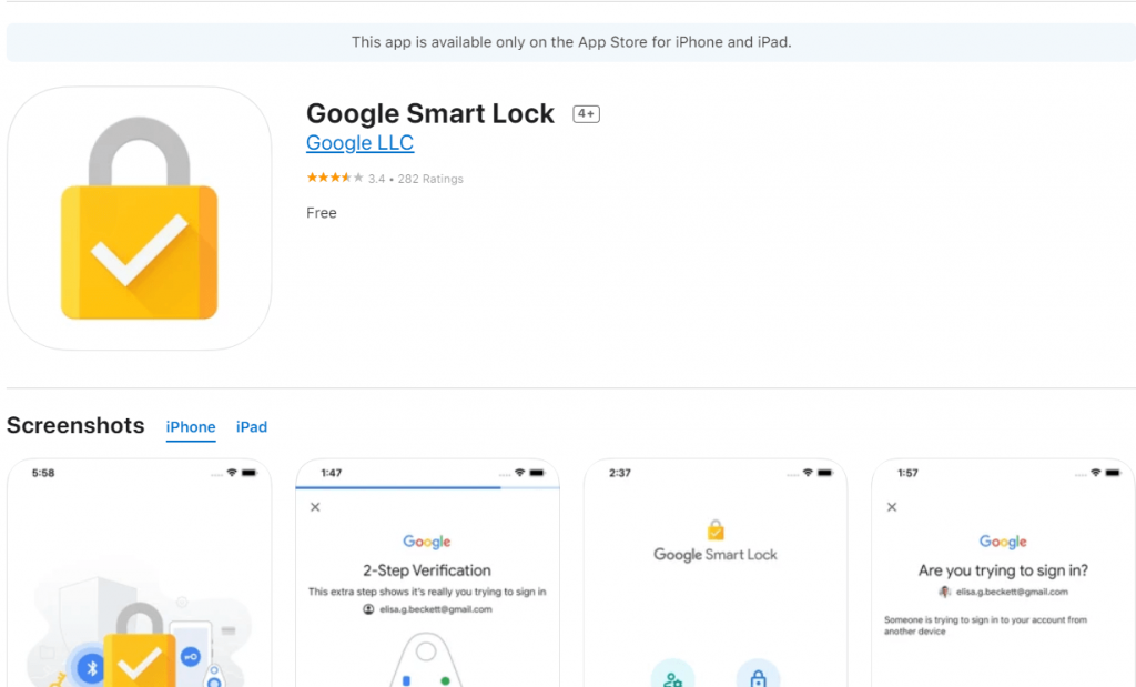 tap install button to install google smart lock ios app 