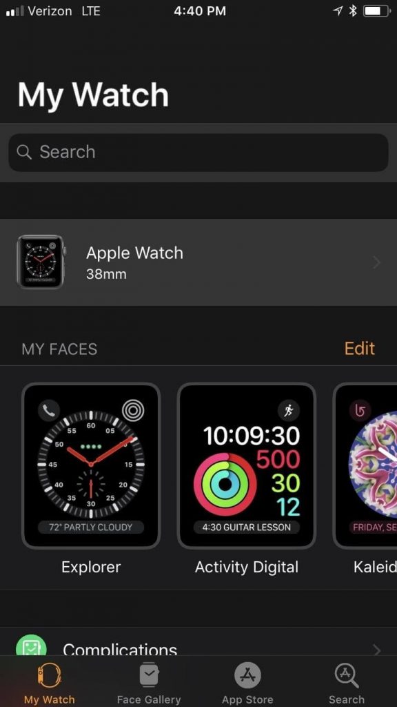 go to my watch tap on your watch app 