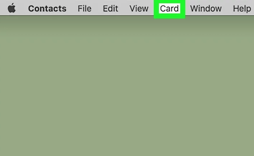tap card from the menu bar 