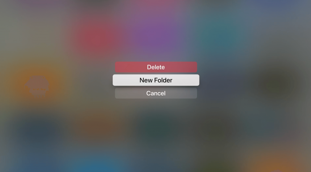 tap new folder from the screen 