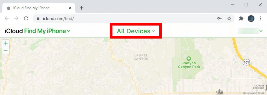 click all devices to track your airpods 