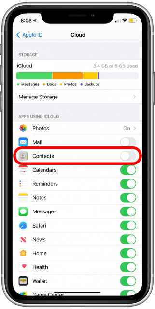 Enable Contacts