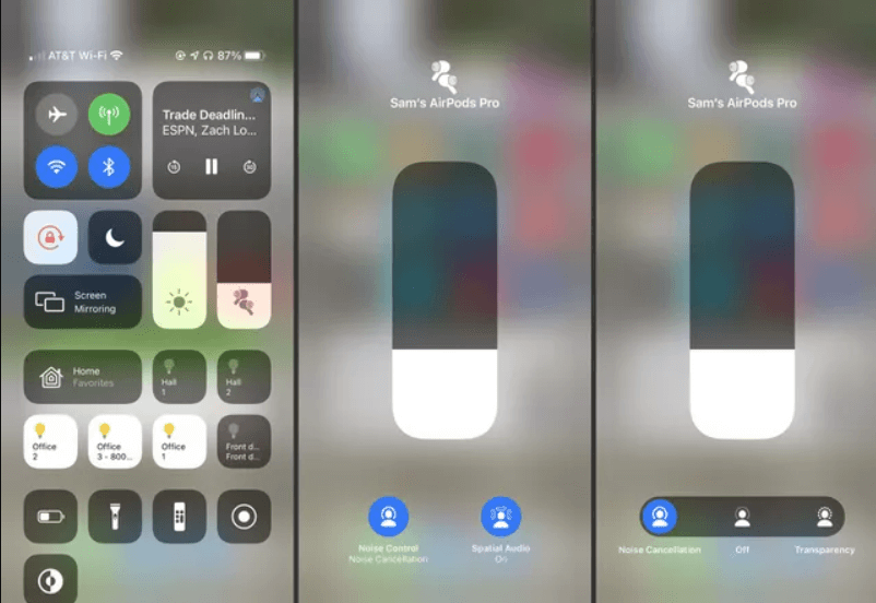 open the control center on your iphone 