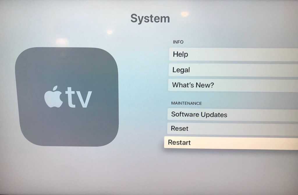 restart the remote if apple tv remote is not working 