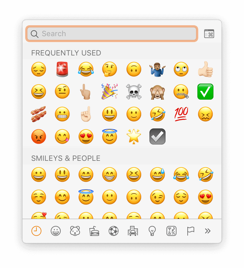press the shortcut to open the emoji keyboard on mac 