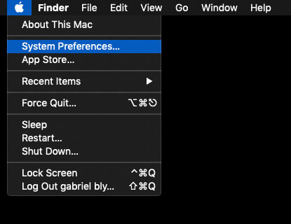 go to system preferences 