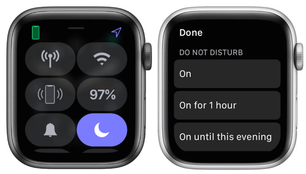 enable do not disturb on the control centre 