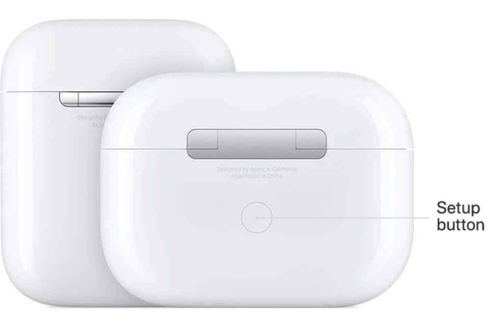 press the set up up to restart airpods 