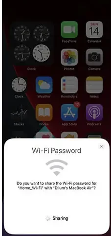 Sharing Password to Mac