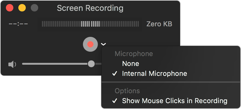 Click on the Stop button on the recording bar to stop the screen recording on Mac
