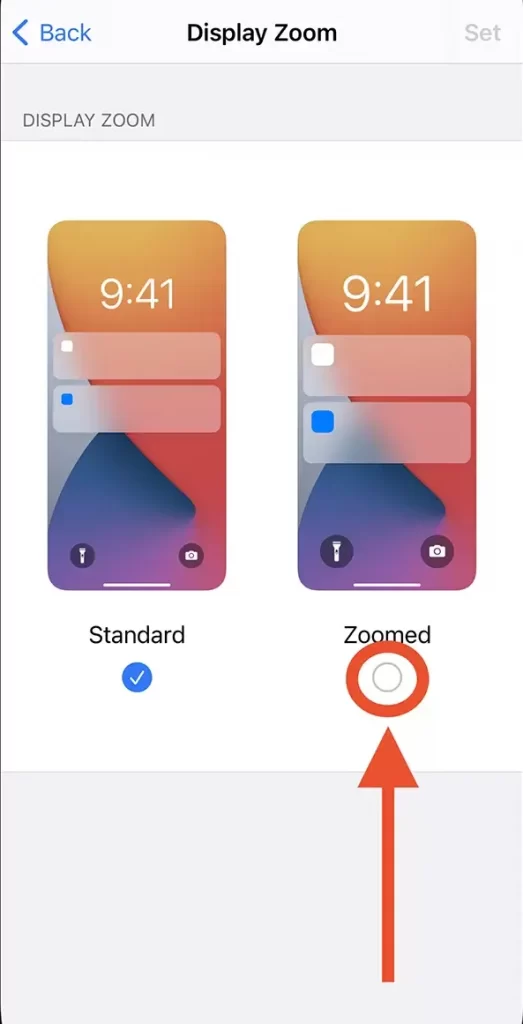 choose Zoom make iPhone keyboard Bigger