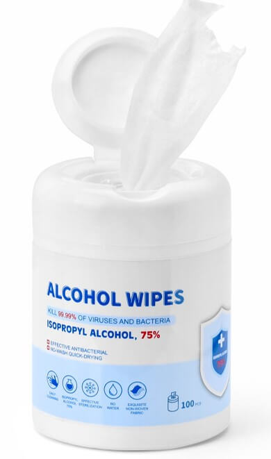 Wipe the Mac screen using 70% of isopropyl alcohol wipes
