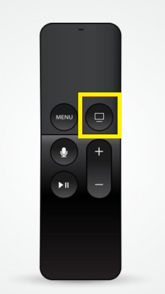 Press the Play/Pause button to pair AirPods to Apple TV 